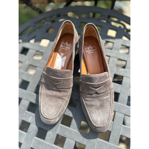 Aquatalia Shoes - Aquatalia Suede Loafers Women’s 6.5 Gray Made in Italy Slip-On